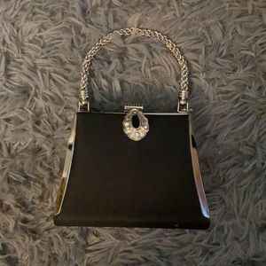 Zaraz handmade black and silver evening handbag